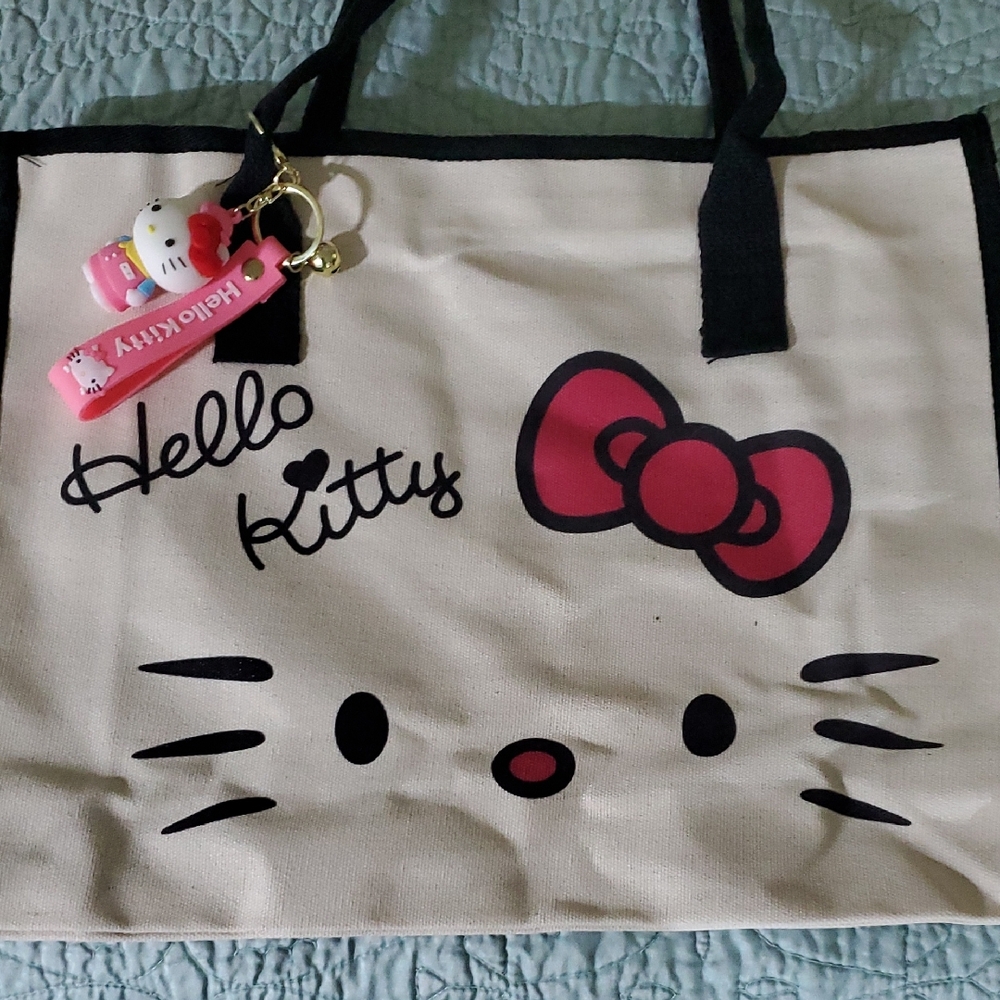Hello Kitty Pink and Black Keychain Set